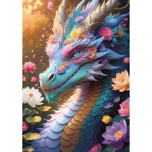 Puzzle - Dragonul colorat | Trefl imagine