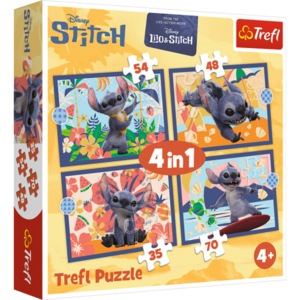 Puzzle 4 in 1 - Vacanta in Hawaii | Trefl imagine