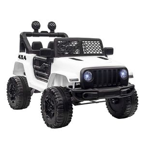 HOMCOM Masina Electrica pentru Copii Jeep Off-Road cu Telecomanda, 2 Viteze 3-5km/h, 100x65x72 cm, Alb | Aosom Romania imagine