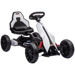 HOMCOM Kart electric pentru copii 12V - Viteză reglabilă 3-5km/h pentru copii de 3-8 ani - scaun reglabil - alb | Aosom Romania imagine