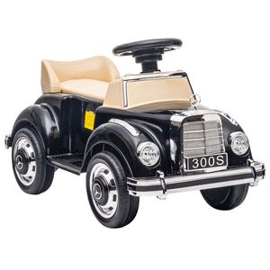 AIYAPLAY Portator Copii Mașină Licențiat Mercedes-Benz 300S 18-48 luni depozitare sub scaun negru | Aosom Romania imagine