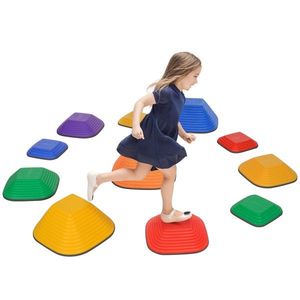 AIYAPLAY 11 piese pietre de echilibru pentru copii parcurs de motricitate empilabile și antidrapante multicolor | Aosom Romania imagine