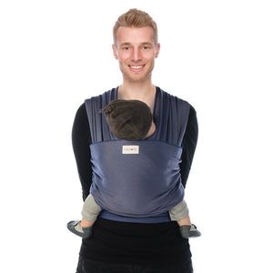 Sistem de purtare wrap elastic Tricot Slen Design Babylonia Blue Stipple imagine