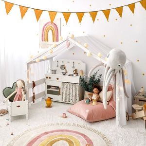 Baldachin muselina pentru pat tip casuta, Little Amy, Alb, 300 cm imagine