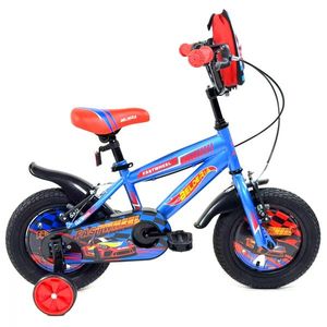 Bicicleta pentru copii Belderia Fastwheel Albastru 5-8 ani, roti 16 inch, roti ajutatoare si frane V-Brake imagine