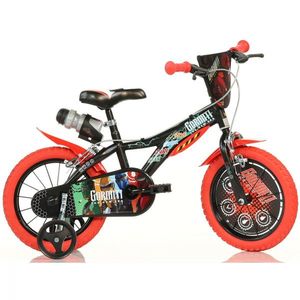 Bicicleta pentru copii Dino Bikes Gormiti 3-6 ani, roti 14 inch, roti ajutatoare, aparatori pentru lant si roti, bidon pentru apa imagine