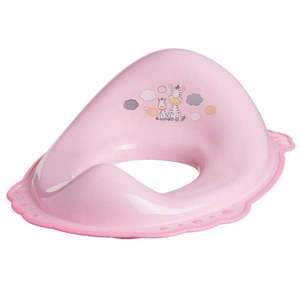 Set reductor toaleta si inaltator baie antiderapant, Maltex Baby, Zebra Roz imagine