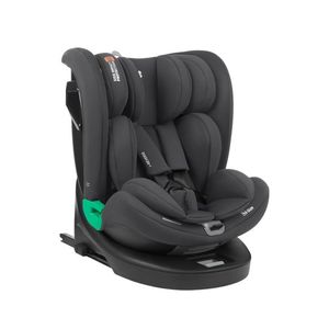 Scaun auto copii KikkaBoo i-Reverse i-SIZE Dark Grey 40-150 cm cu isofix, sezut rotativ, SPS, top tether, tetiera cu spuma memorie si inaltime reglabila, reductor imagine