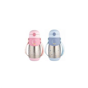 Cana termos cu pai Canpol Babies Roz, din silicon, 300 ml imagine