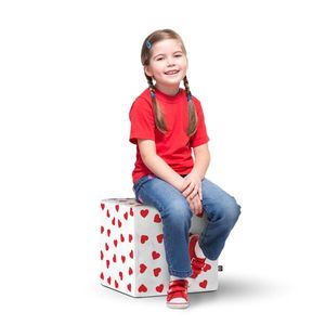 Taburet Updeco Cub L Inimi fundal alb imagine