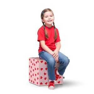 Taburet Updeco cub L Inimi fundal roz imagine