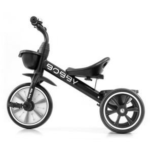 Tricicleta pentru copii Milly Mally Bobby Black cu cadru robust din otel, roti Eva, +24 luni imagine