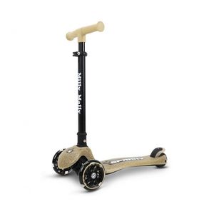 Trotineta pliabila Milly Mally Sparky Champagne, roti din silicon cu led, platforma iluminata, greutate admisa 50 kg imagine