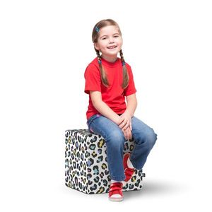 Taburet Updeco cub L Leopard pastel imagine