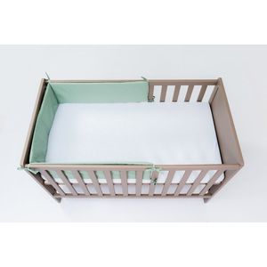 Set lenjerie pentru patut cu 6 piese din bumbac 120x60 cm Mint imagine