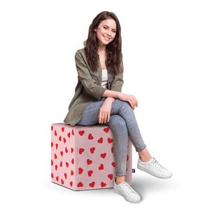Taburet Updeco cub XL Inimi fundal roz imagine