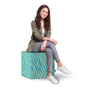 Taburet Updeco cub XL Zebra green imagine