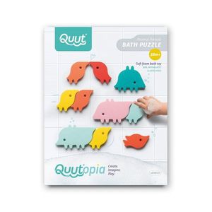 Puzzle de baie pentru copii, set 10 piese, Parada animalelor, Quut Toys imagine