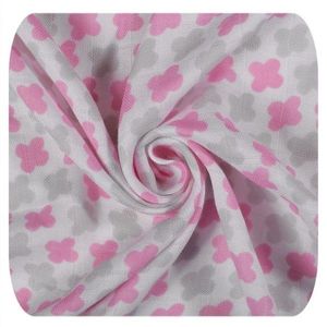 Cearceaf cu elastic din bambus 60x120 cm Pink Cross XKKO imagine