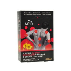 Plasture cu Arnica si Gheara Diavolului cu efect de incalzire 9x14 cm Minut imagine