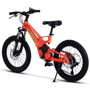 Bicicleta pentru copii MTB-FS Carpat C20344A PortocaliuVerde, roti 20, inaltime utilizator 120-155 cm, greutate suportata 80 kg imagine