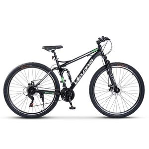 Bicicleta MTB Full-Suspension Velors Matador V2960G NegruAlbVerde, roti 29 inch, inaltime utilizator 170-195 cm, greutate suportata 120 kg imagine
