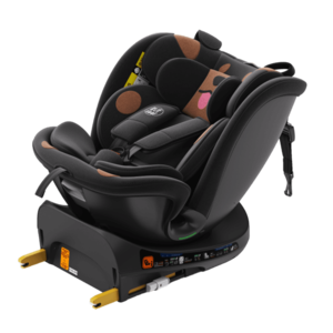 Scaun auto Buf Boof B-Joy Deluxe BlackDog iSize cu isofix, pozitie somn 155 grade, rotativ 360 grade, 40-150 cm imagine