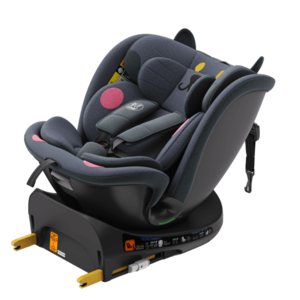 Scaun auto Buf Boof B-Joy Deluxe DarkGreyCat iSize cu isofix, pozitie somn 155 grade, rotativ 360 grade, 40-150 cm imagine