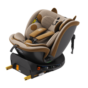 Scaun auto Buf Boof B-Joy Deluxe OrangeCat iSize cu isofix, pozitie somn 155 grade, rotativ 360 grade, 40-150 cm imagine