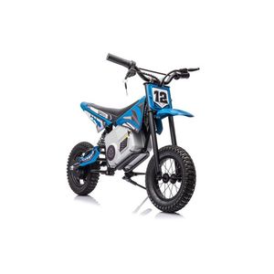 Motocicleta electrica pentru copii A9901 Blue cu suspensii, roti pneumatice, motor de 350W, baterie de 2x18V9Ah, viteza 8-15 kmh, franare automata la eliberarea pedalei de acceleratie imagine