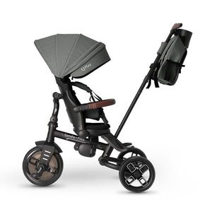 Tricicleta pentru copii Qplay Comfo Max Gri, ultrapliabila, scaun pivotant, roti eva, spatar reglabil imagine