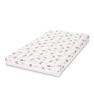 Saltea pentru patut Lorelli Havana Bear and Pilow Beige 110x62x10 cm cocos si spuma elastica imagine