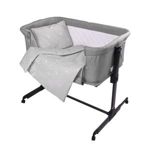 Set lenjerie pat 5 piese Eva bumbac ranforce Little Bear Grey imagine