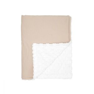 Patura din velur Cotton 3D Twins Crem 100x80 cm imagine