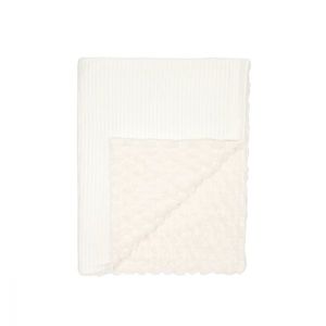 Patura din velur Cotton 3D Twins Alb 100x80 cm imagine