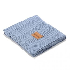 Paturica de bambus pentru copii 90x80 cm La Millou Light Denim imagine