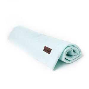 Paturica Soft Touch cu doua fete catifea si bumbac 100x70 cm Aquamarine imagine