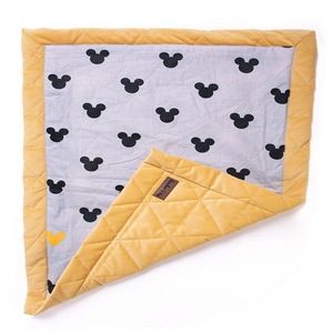 Paturica Soft Touch cu doua fete catifea si bumbac 50x70 cm Mustard imagine