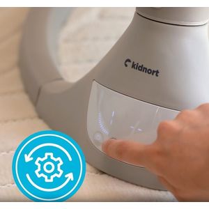 Leagan electric cu 5 moduri de balansare pentru copii Kidnort Svaie Grey, portabil, cu telecomanda, muzica, conectare bluetoothusb, accesorii incluse, dimensiune 66 x 65 x 53.5 cm imagine