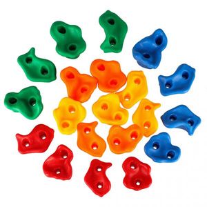 Set 20 prize de catarare pentru copii, Ikonka, cu sistem fixare inclus, din plastic multicolor imagine