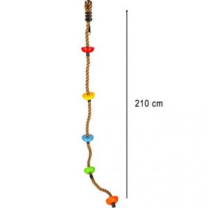 Franghie de catarat pentru copii cu 5 discuri antiderapante, carabiniera metalica pentru asamblare rapida, lungime totala 210 cm imagine