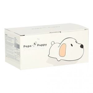 Lampa de noptiera pentru copii white Dog, realizata din silicon, cu 2 moduri de iluminare, cronometru, baterie 1200 mAh, usb, dimensiune 15 x 11 x 10 cm imagine