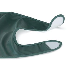Baveta impermeabila cu buzunar PetiteMars Nate, fara pvc si ftalati, 37x27 cm, 6 luni+, prindere velcro, verde imagine