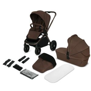 Carucior pentru copii Lionelo Mika Plus Mocha Mousse, 2 in 1, cadru din aluminiu, cu landou intarit si salteluta moale, reversibil, sistem de ventilatie 3D, accesorii, pana la 22 kg, conform cu EN1888-1 imagine