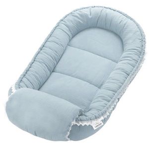 Babynest din muselina, Little Amy, Albastru deschis imagine