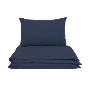 Lenjerie de pat cu 2 piese din muselina, Little Amy, Bleumarin, 100x135 cm imagine