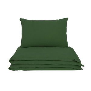 Lenjerie de pat cu 2 piese din muselina, Little Amy, Verde, 100x135 cm imagine