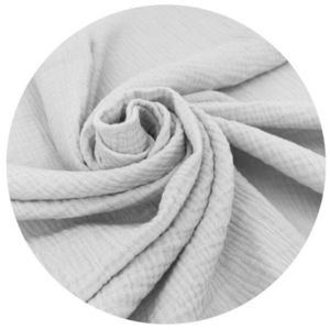 Sac de dormit Qmini Gray cu picioruse, de iarna, din muselina dubla, cu fermoar pe mijloc, 90 cm, S imagine