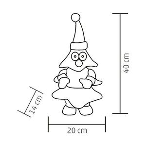 Decoratiune brad de craciun, canta si danseaza, material textil, 40 cm imagine