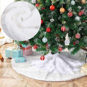 Fusta covor blanita alba pentru brad de craciun, diametru 120 cm, pufoasa, aspect zapada imagine